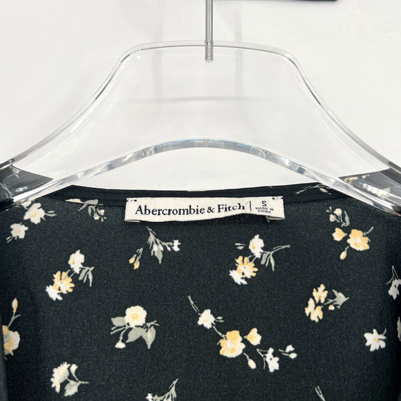 Abercrombie & Fitch Top Women S Floral Tie Front Cropped Fairy Coquette Feminine - Picture 3 of 5